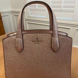 Kate Spade Rose Gold Satchel Handbag with removable strap NWOT